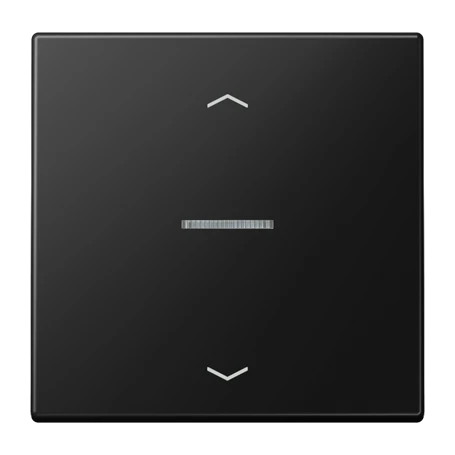 eNet push-button standard, with arrow symbols, with lens, matt graphite black