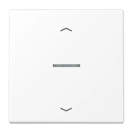 eNet push-button standard, with arrow symbols, with lens, matt snow white