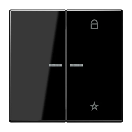 eNet push-button universal, with lens, black