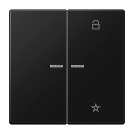 eNet push-button universal, with lens, matt graphite black