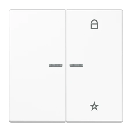 eNet push-button universal, with lens, white