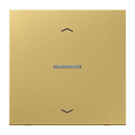 eNet push-button standard, with arrow symbols, with lens, classic brass
