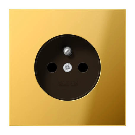 Prise, système français et belge, Safety+, Or (surface traitée)