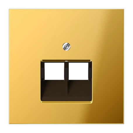Centre plate for IAE/UAE sockets, 2 x 8-pole, gold-coloured
