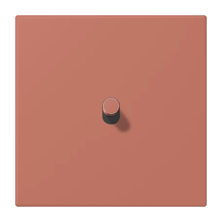 Centre plate with toggle lever "cylinder", 1 toggle lever, terre sienne brique (32121)