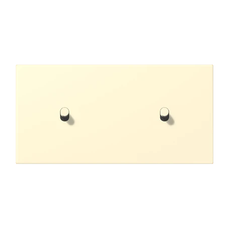 Centre plate with toggle lever "cylinder", 2 x 1 toggle lever, blanc (32001)