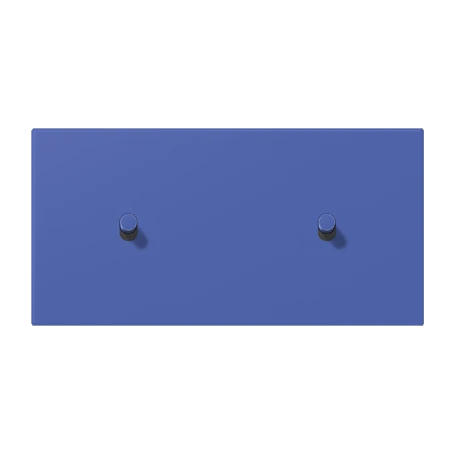Centre plate with toggle lever "cylinder", 2 x 1 toggle lever, bleu outremer 31 (32020)