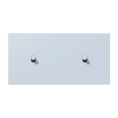 Centre plate with toggle lever "cylinder", 2 x 1 toggle lever, outremer pâle (32023)