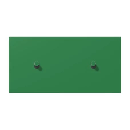 Centre plate with toggle lever "cylinder", 2 x 1 toggle lever, vert foncé (32050)