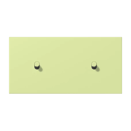 Centre plate with toggle lever "cylinder", 2 x 1 toggle lever, vert jaune clair (32053)
