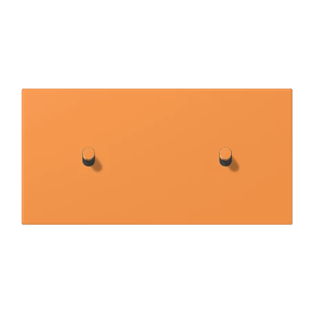 Centre plate with toggle lever "cylinder", 2 x 1 toggle lever, orange clair (32081)