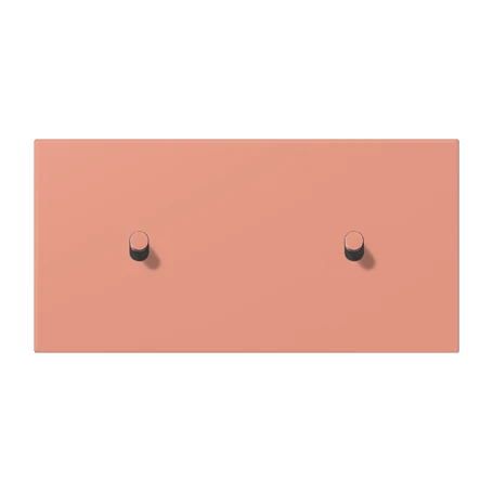 Centre plate with toggle lever "cylinder", 2 x 1 toggle lever, l’ocre rouge moyen (32111)