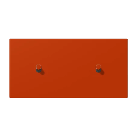 Centre plate with toggle lever "cylinder", 2 x 1 toggle lever, rouge vermillon 59 (4320A)