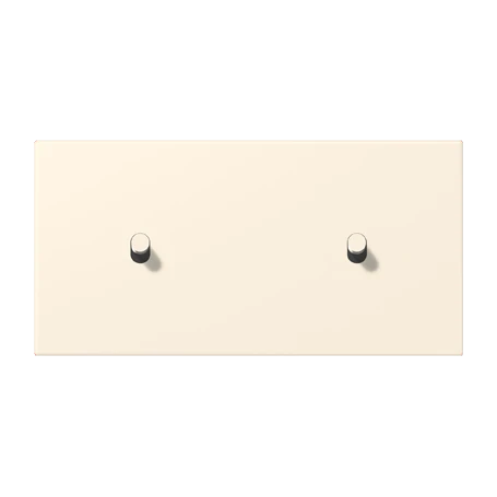 Centre plate with toggle lever "cylinder", 2 x 1 toggle lever, blanc ivoire (4320B)