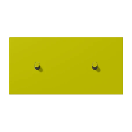 Centre plate with toggle lever "cylinder", 2 x 1 toggle lever, vert olive vif (4320F)