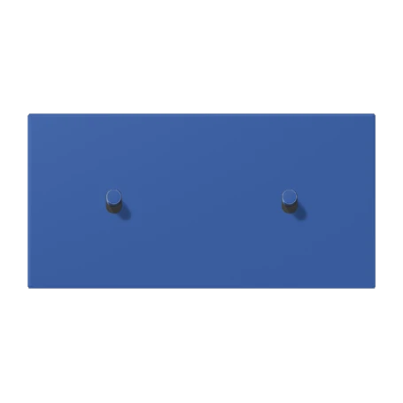 Centre plate with toggle lever "cylinder", 2 x 1 toggle lever, bleu outremer 59 (4320K)