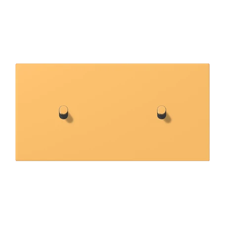 Centre plate with toggle lever "cylinder", 2 x 1 toggle lever, ocre jaune clair (4320L)