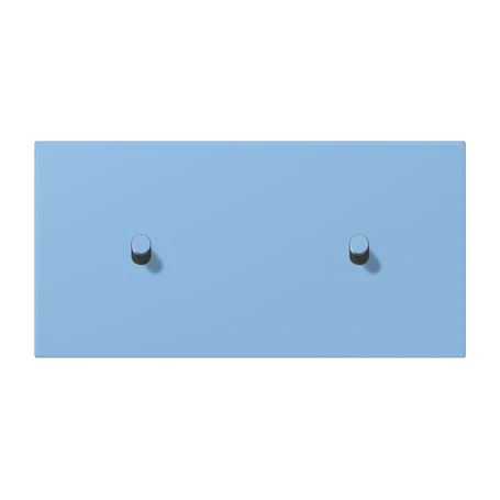 Centre plate with toggle lever "cylinder", 2 x 1 toggle lever, bleu céruléen 59 (4320N)