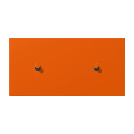 Centre plate with toggle lever "cylinder", 2 x 1 toggle lever, orange vif (4320S)