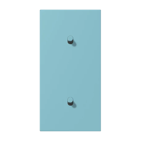 Centre plate with toggle lever "cylinder", 2 x 1 toggle lever, céruléen moyen (32032)