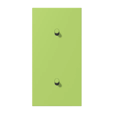 Centre plate with toggle lever "cylinder", 2 x 1 toggle lever, vert clair (32052)