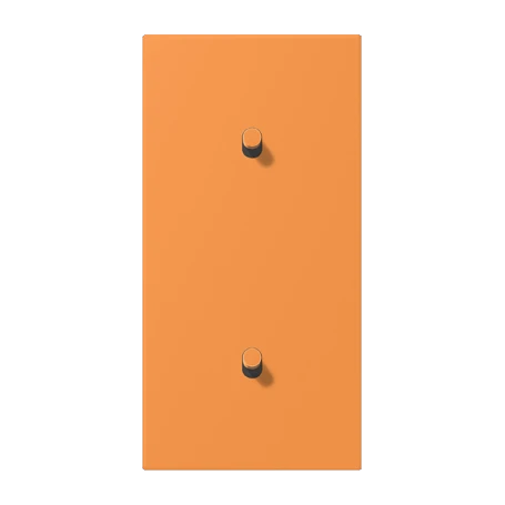 Centre plate with toggle lever "cylinder", 2 x 1 toggle lever, orange clair (32081)