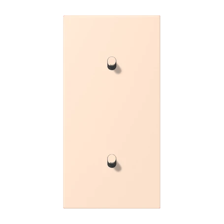 Centre plate with toggle lever "cylinder", 2 x 1 toggle lever, rose pâle (32091)