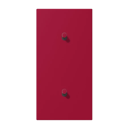Centre plate with toggle lever "cylinder", 2 x 1 toggle lever, rouge carmin (32100)