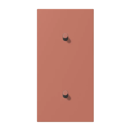 Centre plate with toggle lever "cylinder", 2 x 1 toggle lever, terre sienne brique (32121)