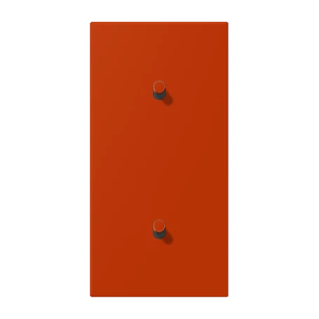 Centre plate with toggle lever "cylinder", 2 x 1 toggle lever, rouge vermillon 59 (4320A)