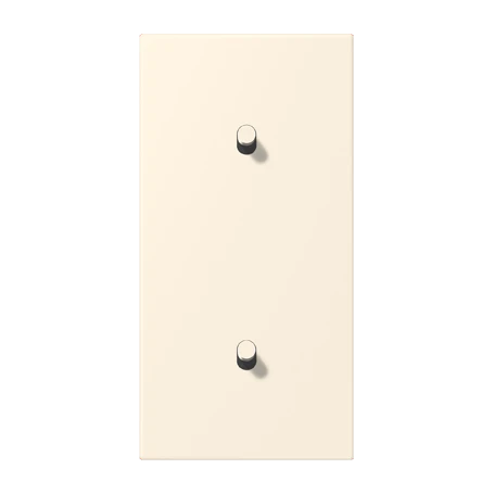 Centre plate with toggle lever "cylinder", 2 x 1 toggle lever, blanc ivoire (4320B)