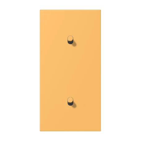 Centre plate with toggle lever "cylinder", 2 x 1 toggle lever, ocre jaune clair (4320L)