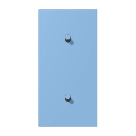Centre plate with toggle lever "cylinder", 2 x 1 toggle lever, bleu céruléen 59 (4320N)