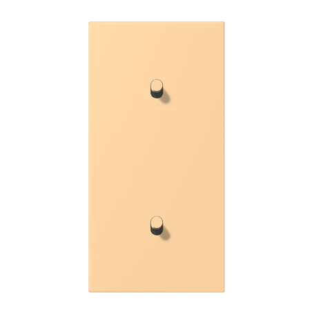 Centre plate with toggle lever "cylinder", 2 x 1 toggle lever, terre sienne claire 59 (4320P)