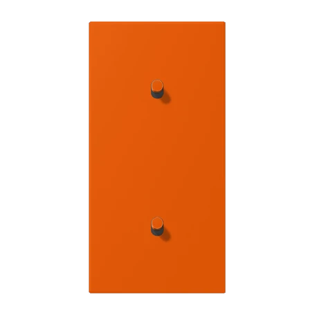 Centre plate with toggle lever "cylinder", 2 x 1 toggle lever, orange vif (4320S)