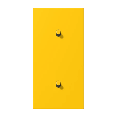 Centre plate with toggle lever "cylinder", 2 x 1 toggle lever, le jaune vif (4320W)