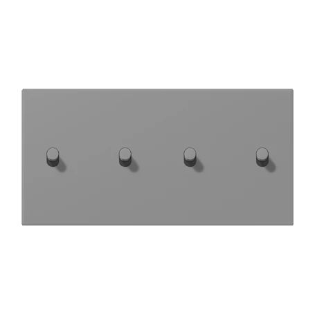 Centre plate with toggle lever "cylinder", 2 x 2 toggle levers, gris 31 (32011)