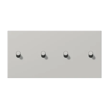 Centre plate with toggle lever "cylinder", 2 x 2 toggle levers, gris clair 31 (32013)