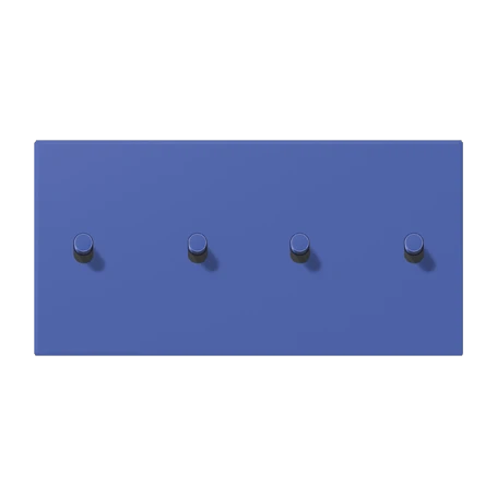 Centre plate with toggle lever "cylinder", 2 x 2 toggle levers, bleu outremer 31 (32020)