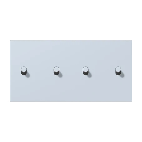 Centre plate with toggle lever "cylinder", 2 x 2 toggle levers, outremer pâle (32023)