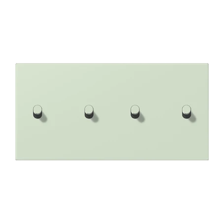 Centre plate with toggle lever "cylinder", 2 x 2 toggle levers, vert anglais pâle (32042)