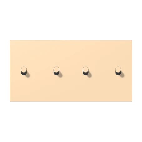 Centre plate with toggle lever "cylinder", 2 x 2 toggle levers, ocre (32060)