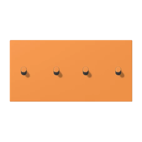 Centre plate with toggle lever "cylinder", 2 x 2 toggle levers, orange clair (32081)