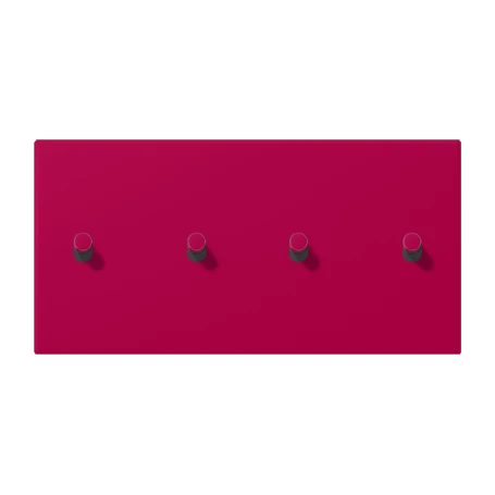 Centre plate with toggle lever "cylinder", 2 x 2 toggle levers, rouge rubia (32101)