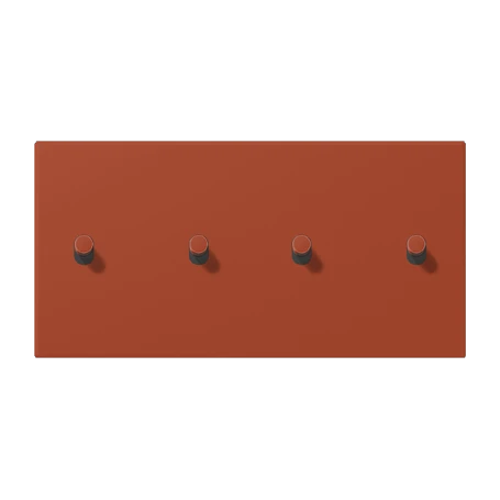 Centre plate with toggle lever "cylinder", 2 x 2 toggle levers, l'ocre rouge (32110)