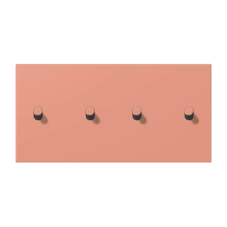 Centre plate with toggle lever "cylinder", 2 x 2 toggle levers, l’ocre rouge moyen (32111)