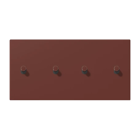 Centre plate with toggle lever "cylinder", 2 x 2 toggle levers, terre sienne brûlée 31 (32120)