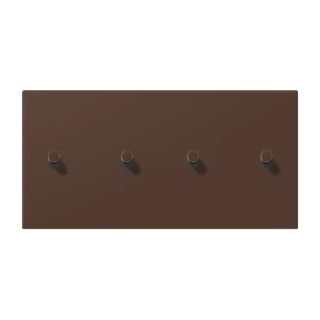 Centre plate with toggle lever "cylinder", 2 x 2 toggle levers, terre d’ombre brûlée 31 (32130)