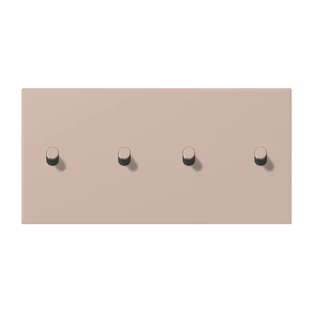 Centre plate with toggle lever "cylinder", 2 x 2 toggle levers, ombre brûlée claire (32131)