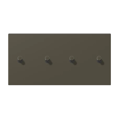 Centre plate with toggle lever "cylinder", 2 x 2 toggle levers, ombre naturelle 31 (32140)